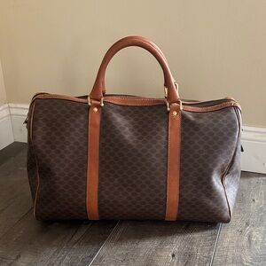 Celine Macadam vintage travel duffel bag weekender